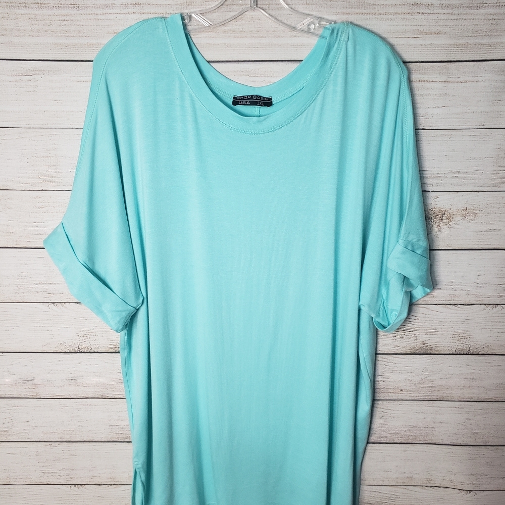 NWOT Aqua Cuffed Sleeve Tunic 3x